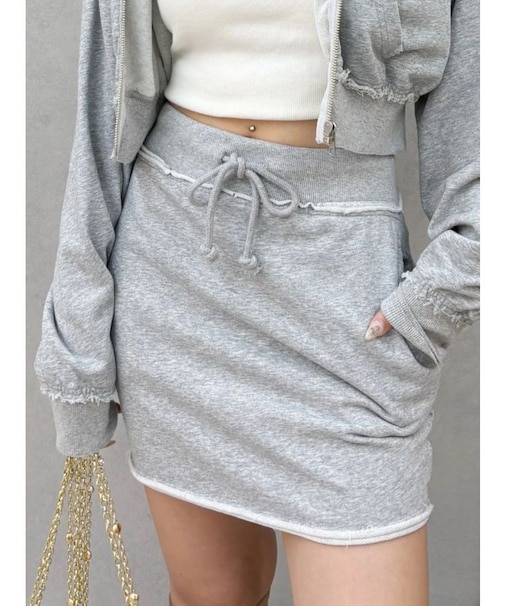 ブリーチスウェットミニスカート【セットアップ着用可能】
