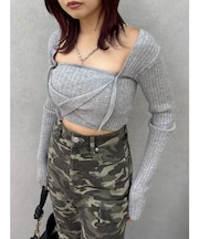 アンサンブルチェーンニットトップス