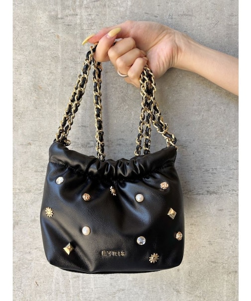 スタッズチェーンミニショルダーBAG