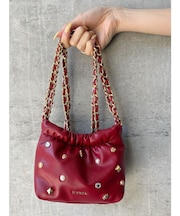 スタッズチェーンミニショルダーBAG