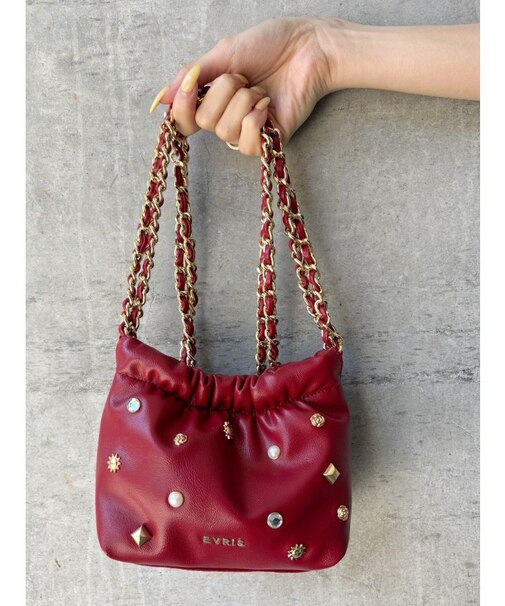 スタッズチェーンミニショルダーBAG