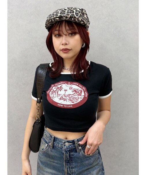 リンガーグラフィックショートTシャツ