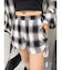 サイドギャザーチェックショートパンツ【セットアップ着用可能】
