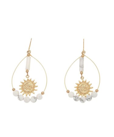 SHELL STONE SUNNY MOTIFピアス