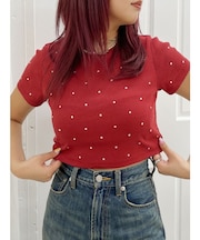 ラインストーンコンパクトＴシャツ