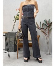 デニムベアロンパース