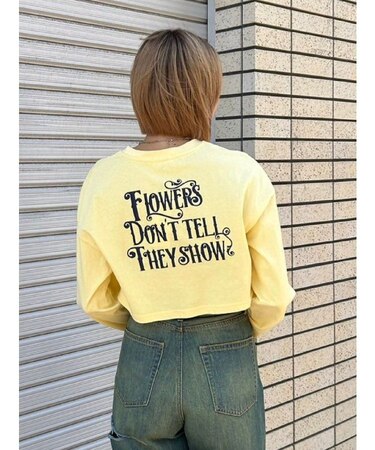 クロップドグラフィックロンT