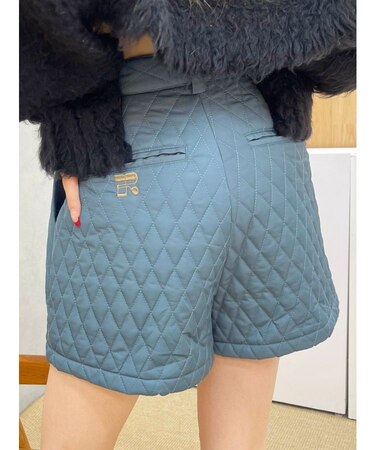 ワンポイントキルティングショートパンツ【セットアップ着用可能】