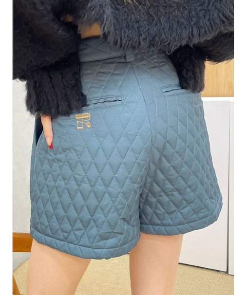 ワンポイントキルティングショートパンツ【セットアップ着用可能】