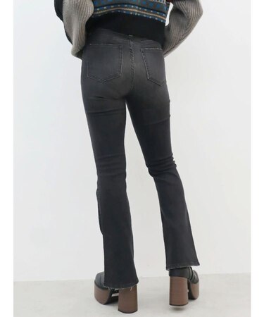 ヴィンテージライクストレッチフレアデニムパンツ