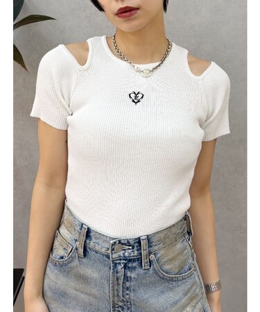 オープンショルダーニット