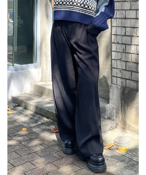 ハイウエストワイドパンツ
