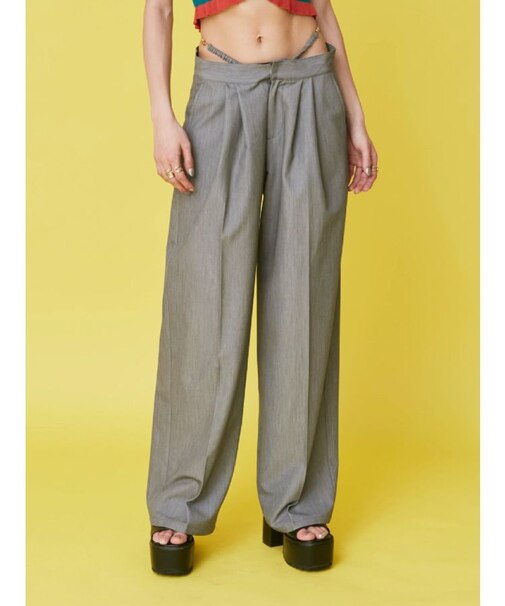 ウエストチェーンワイドパンツ