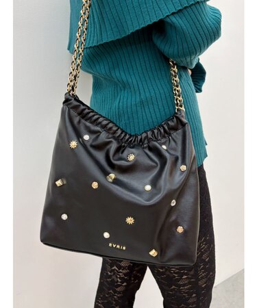スタッズチェーンBIGショルダーBAG