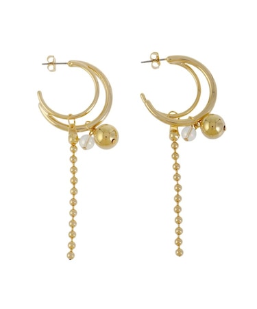 チェーンコンビアシンメトリーピアス