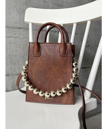 ボールチェーンモチーフスクエアショルダーBAG