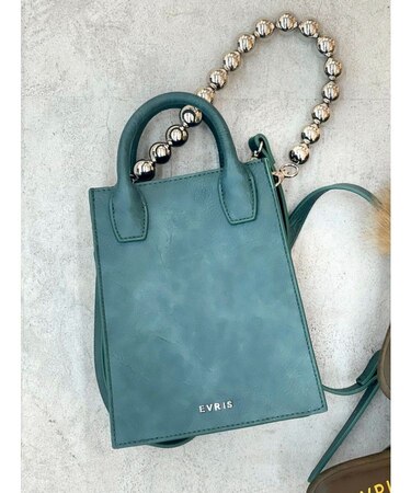 ボールチェーンモチーフスクエアショルダーBAG