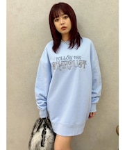 STARDUSTラインストーンBIGスウェットトップス