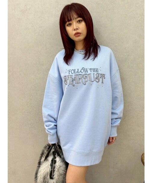 STARDUSTラインストーンBIGスウェットトップス