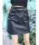 フェイクレザースタッズミニスカート