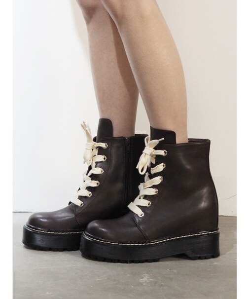 ワイドストリングインソールミドルブーツ