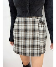 ラップチェックミニスカート【セットアップ着用可能】