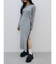 ラインデザインニットロングワンピース