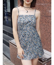 フラワーキャミミニワンピース