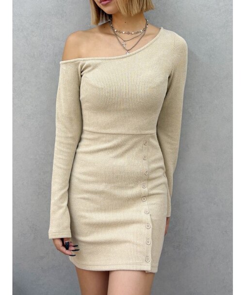 アウトワンショルダーミニワンピース