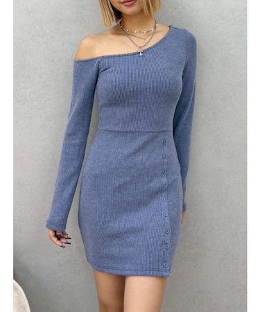 アウトワンショルダーミニワンピース