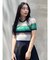 シアーボーダーサマーニットトップス