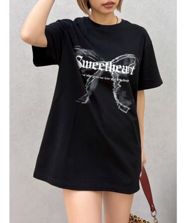 フロントリボングラフィックBIG Tシャツ