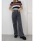 シンプルワイドデニムパンツ
