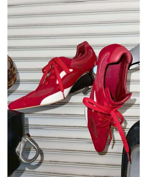 スウェードポインテッドスニーカーヒール｜エヴリスの通販｜&mall