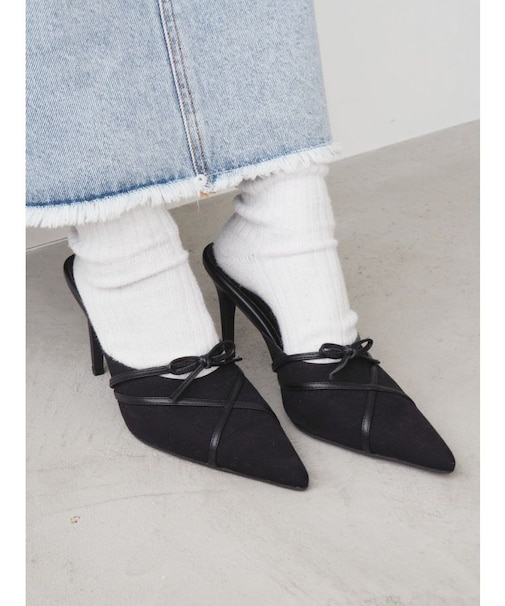 バイカラーヒールサンダル