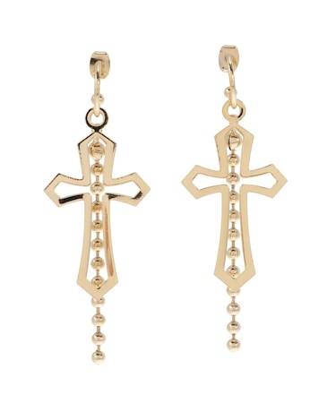 CROSS CHAIN ピアス