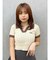 ワンポイントポロニットトップス