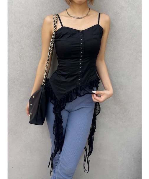 レースフリルキャミソール