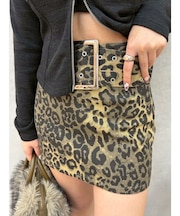 タイトワイドベルトミニスカート