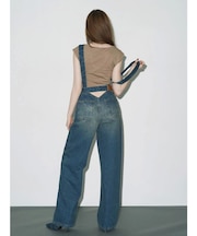 2WAYサロペットワイドデニムパンツ