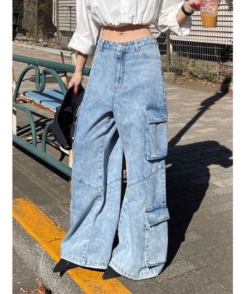 ボリュームカーゴデニムパンツ【セットアップ着用可能】