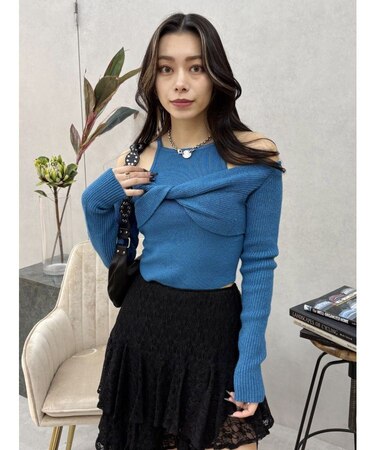 マルチウェイオフショルニットトップス