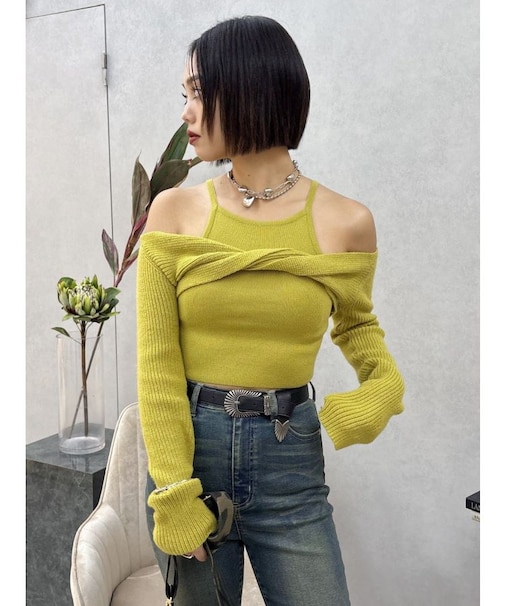 マルチウェイオフショルニットトップス