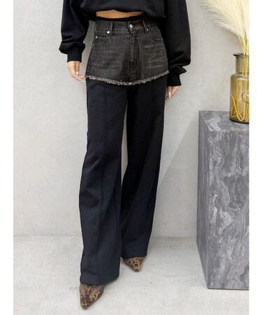 ドッキングスウェットデニムパンツ【セットアップ着用可能】