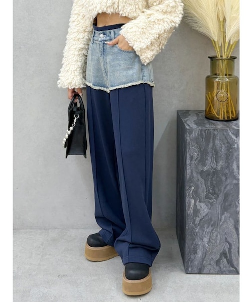 ドッキングスウェットデニムパンツ【セットアップ着用可能】