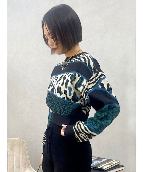 THE SHISHIKUI mix ニット トップス 完売品 サンポクシェル sanpo kuschel 【ミックスニットトップス
