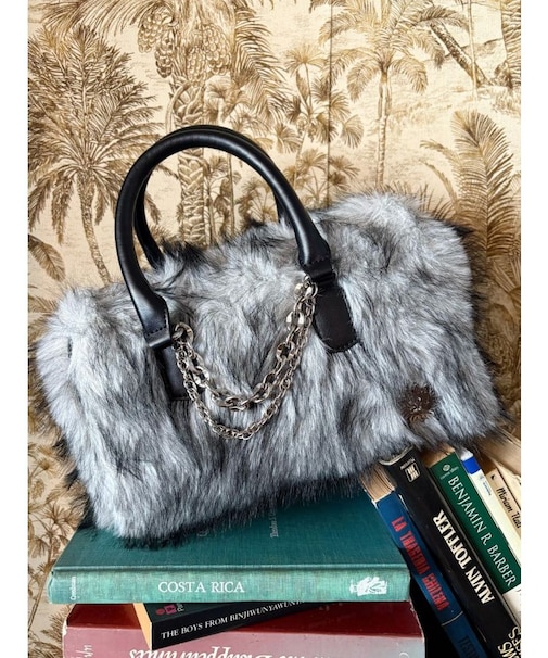 フェイクファーボストンBAG