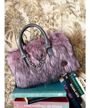 フェイクファーボストンBAG