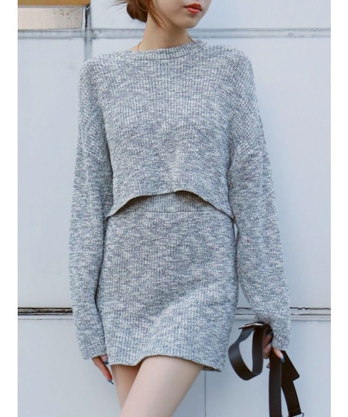 メランジニットセットアップ