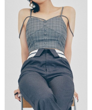 ストラップチェックキャミソール